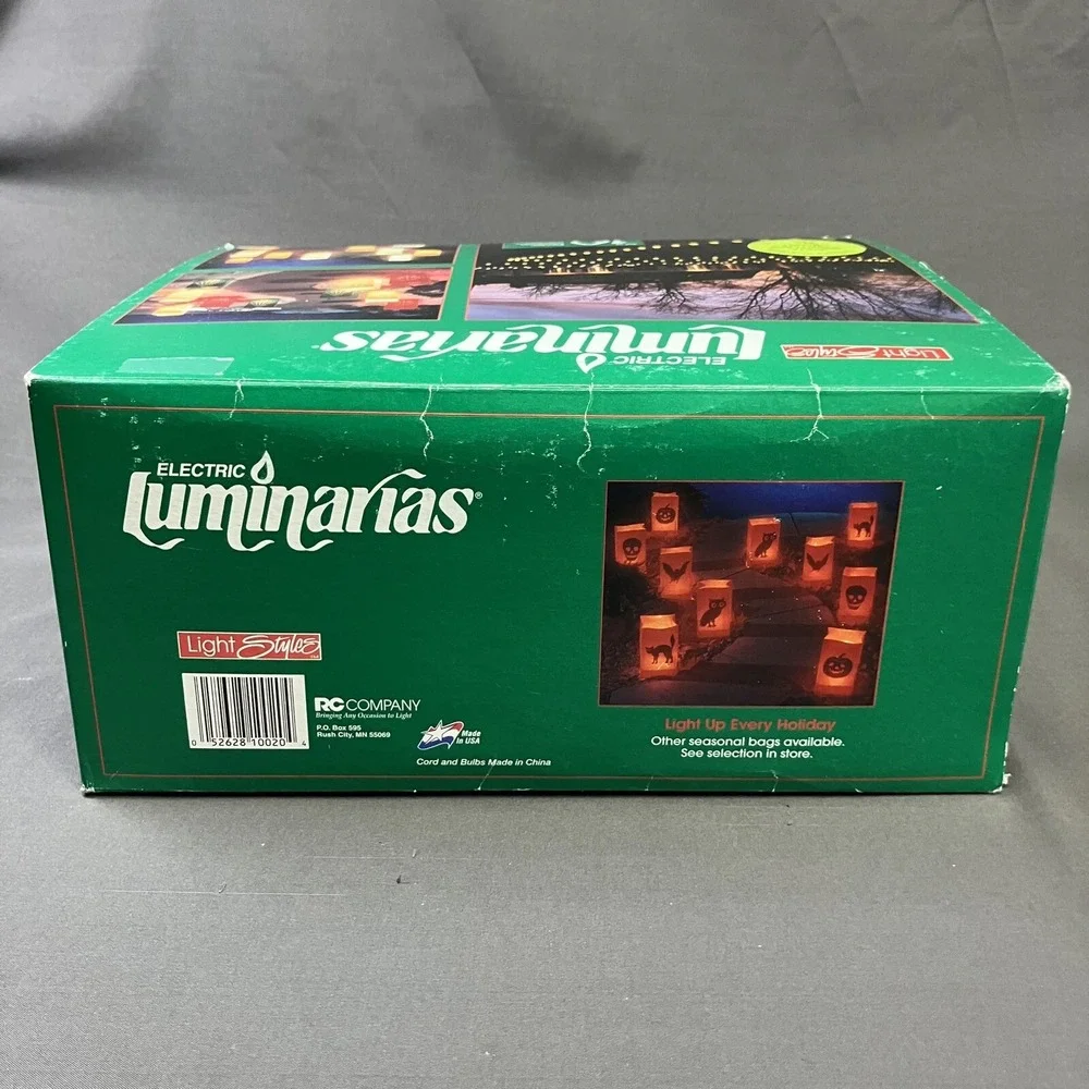 Electric Luminarias 10 Piece Kit String Light White Bag Style /Christmas Wedding
